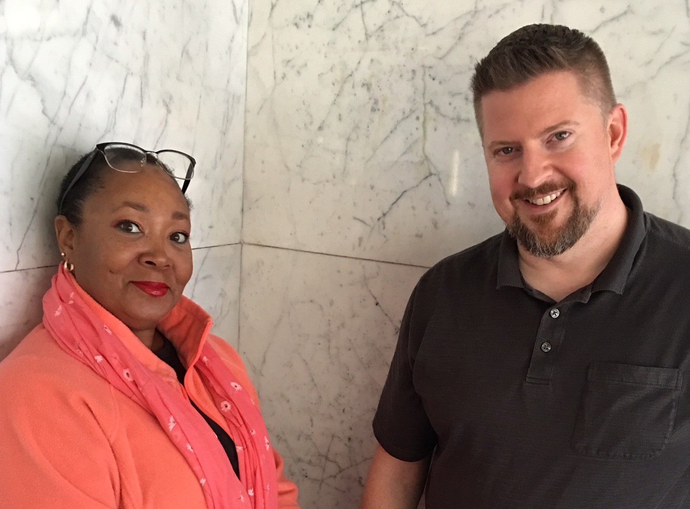 Cast of 'Building the Wall' Milicent Wright (Gloria) and Clay Mabbitt (Rick)